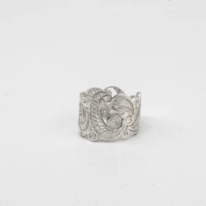 Authentic Handmade Hand Ring In Silver(Nina-0133)