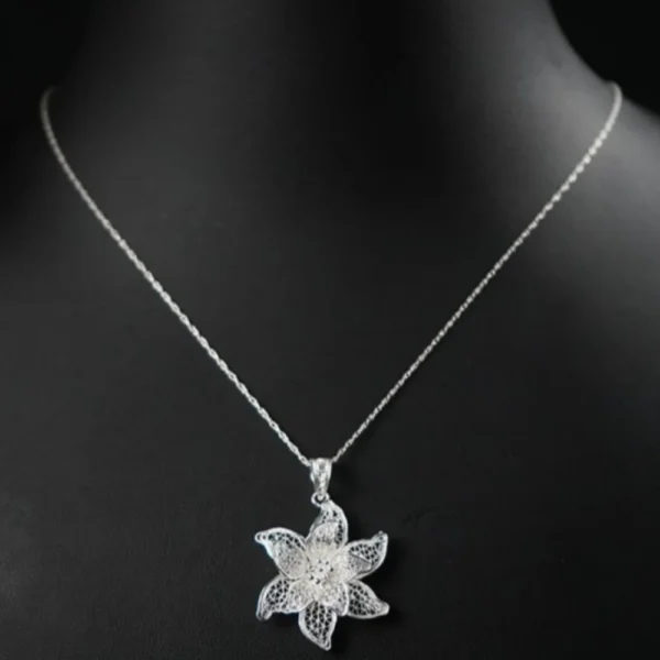 Flower Pendant With Chain(Nina-0304)